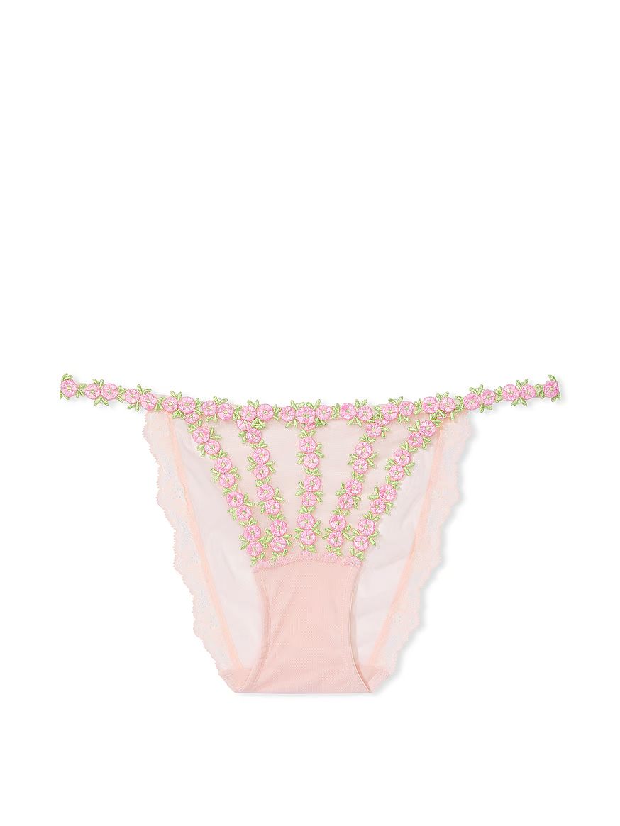 Rosebud Embroidery String Bikini Panty | Victoria's Secret (US / CA )