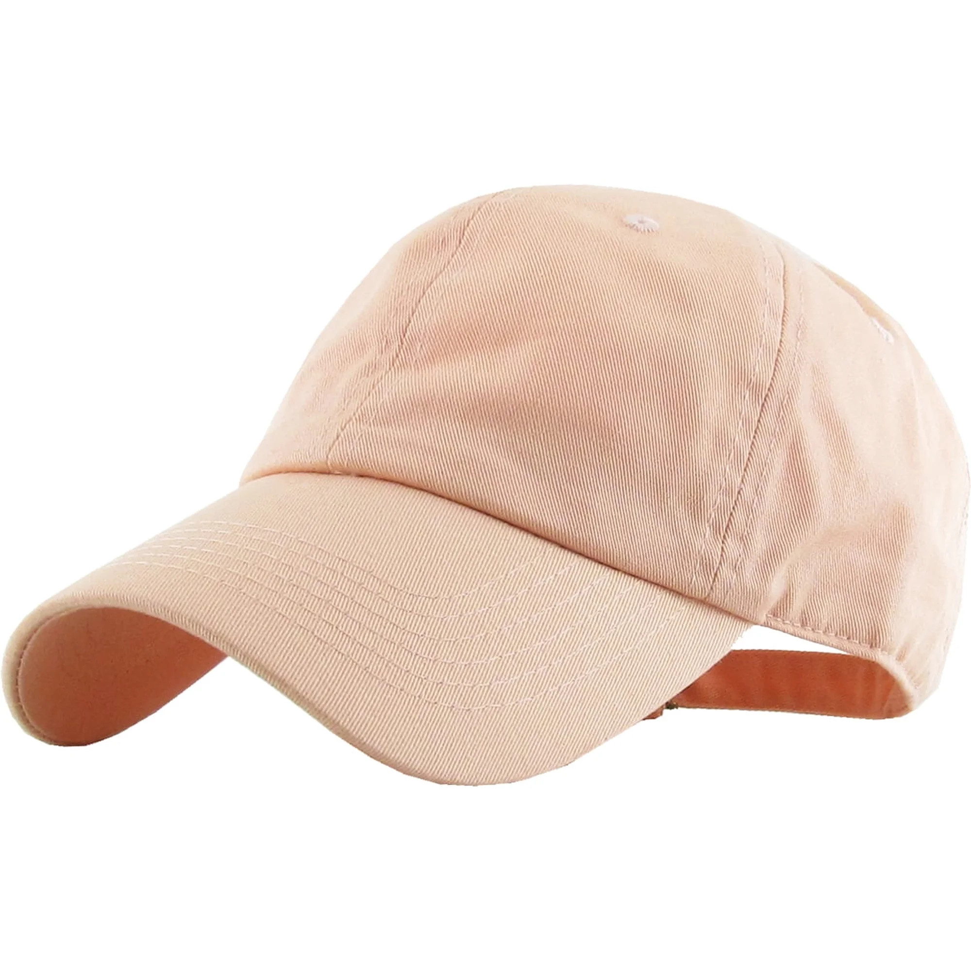Classic Unisex Cotton Adjustable Low Crown Baseball Cap – Plain Dad Hat | Walmart (US)