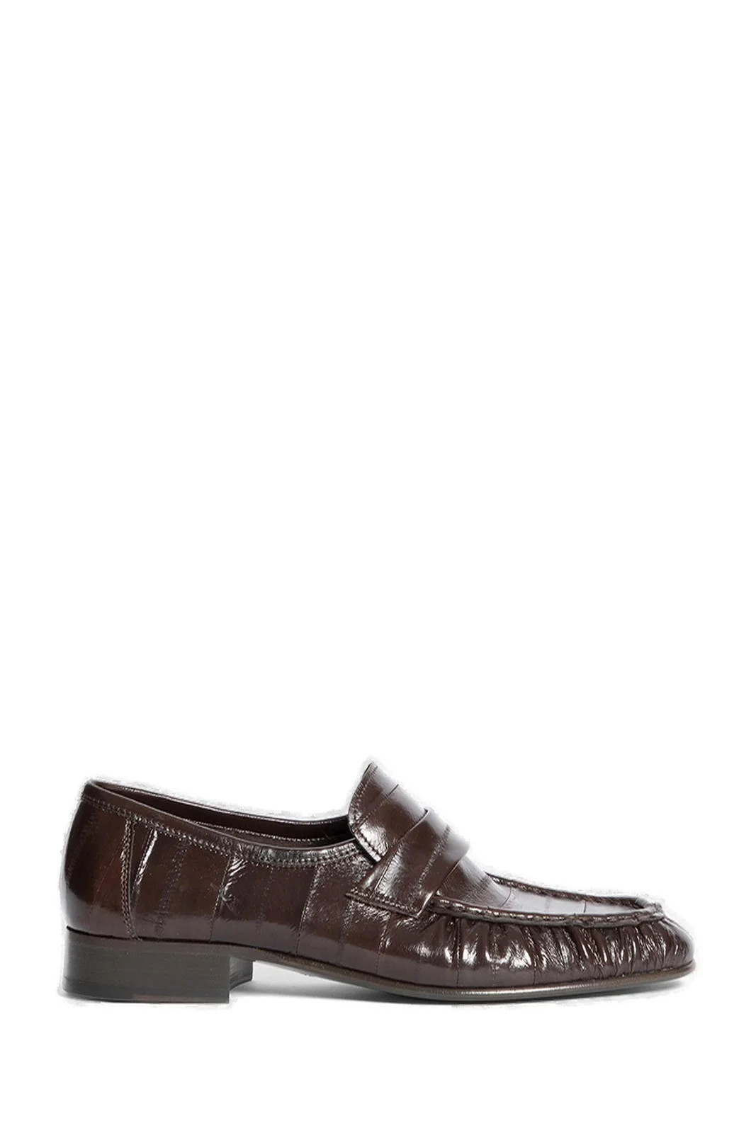 The Row Ruched Detailed Slip-On Loafers | Cettire Global