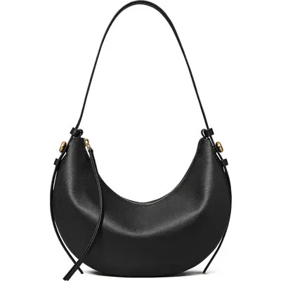 Tory Burch Romy Half Moon Shoulder Bag in Light Cream at Nordstrom | Nordstrom