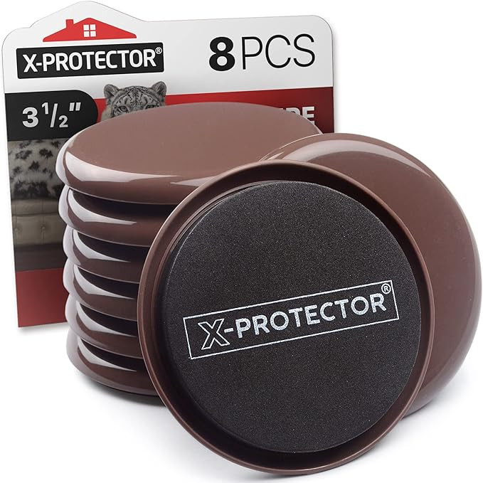 Furniture Sliders for Carpet X-PROTECTOR - 8 PCS Best Heavy Moving Pads 3 1/2" - Sliders for Furn... | Amazon (US)