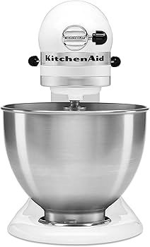KitchenAid Classic Series 4.5 Quart Tilt-Head Stand Mixer K45SS, White | Amazon (US)