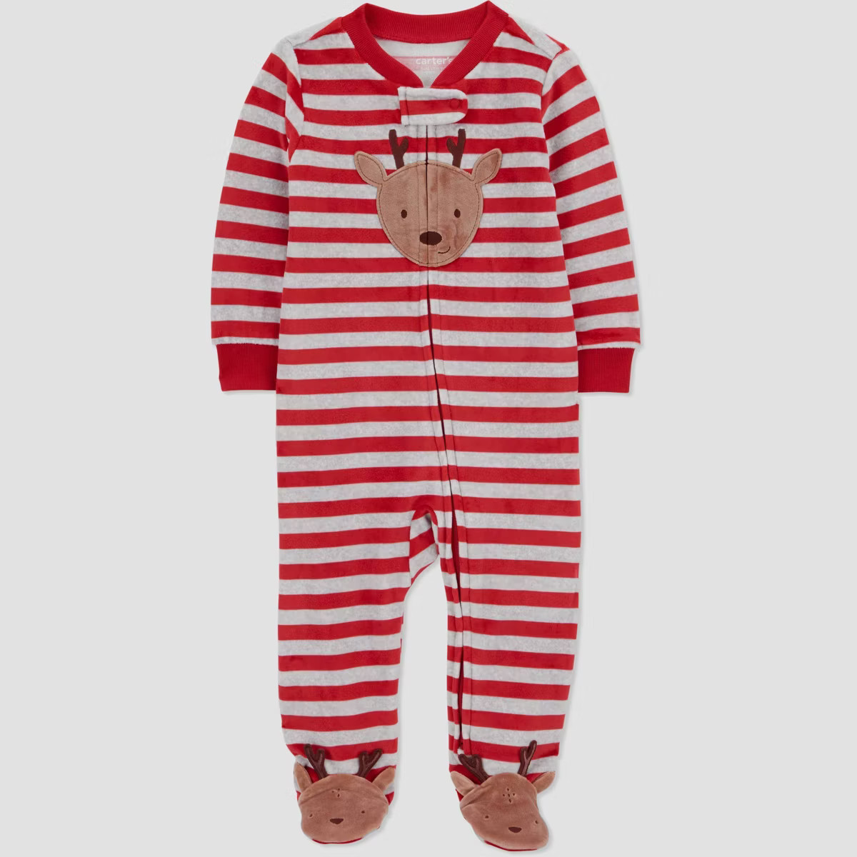 Carter's Just One You® Baby Striped Reindeer Sleep N' Play - Red Newborn | Target