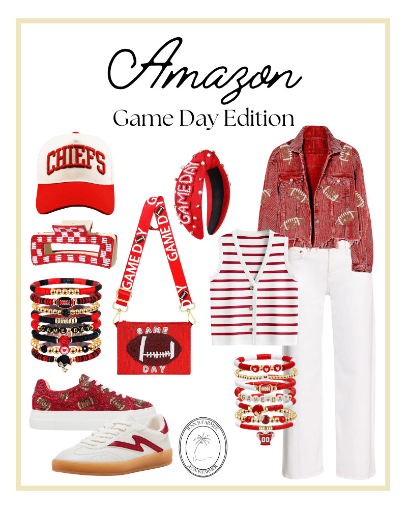 Lots of game day outfits on Amazon!


game day attire, game day outfit, trendy style, amazon style, amazon fashion, sneakers, dolce vita, beaded jacket, denim, white pants, bracelet stack, headband 

 #LTKSeasonal #LTKFindsUnder100 #LTKStyleTip