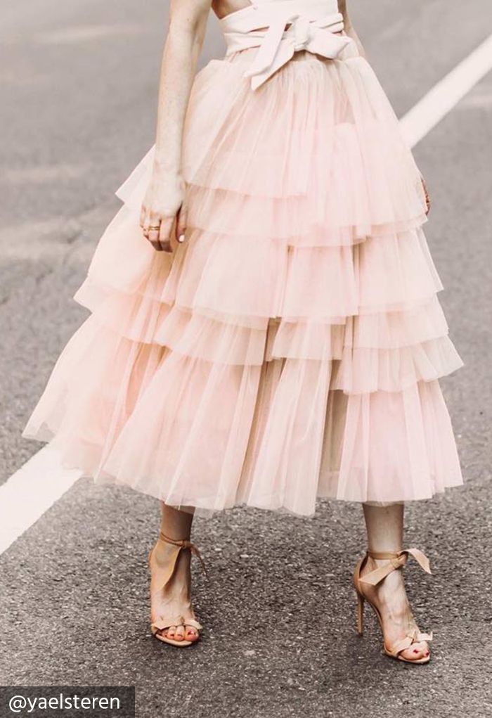 Love Me More Layered Tulle Skirt in Nude Pink | Chicwish