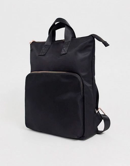 ASOS DESIGN laptop backpack with rose gold detail | ASOS (Global)