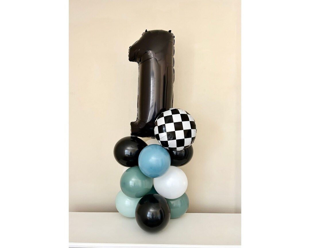 Race Car DIY Balloon Tower Kittwo Fast Birthdayrace Car Party Decorationsfast One Birthdayrace Ca... | Etsy (US)