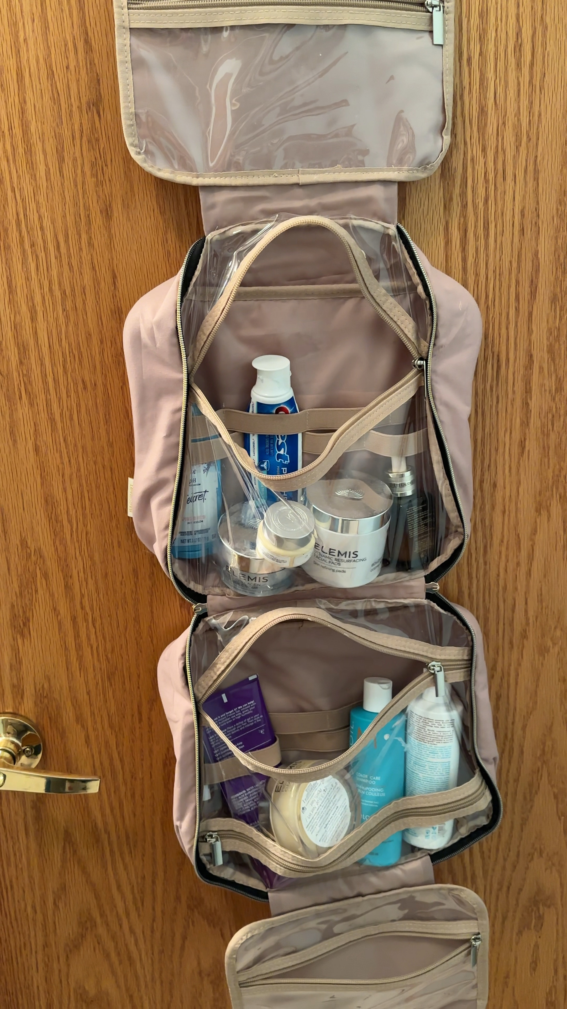 Travel favorites from Amazon I own and love! The best full size toiletry bag with over 50k+ 4.8 ⭐️ reviews!!! Holds full size shampoo and conditioner, skin care, body wash, etc! Folds up and has a handle to carry! Comes in a ton of color options. 

Vacation essentials. Makeup bag. Skincare toiletry bag. Amazon finds. 

#LTKVideo #LTKHoliday #LTKtravel