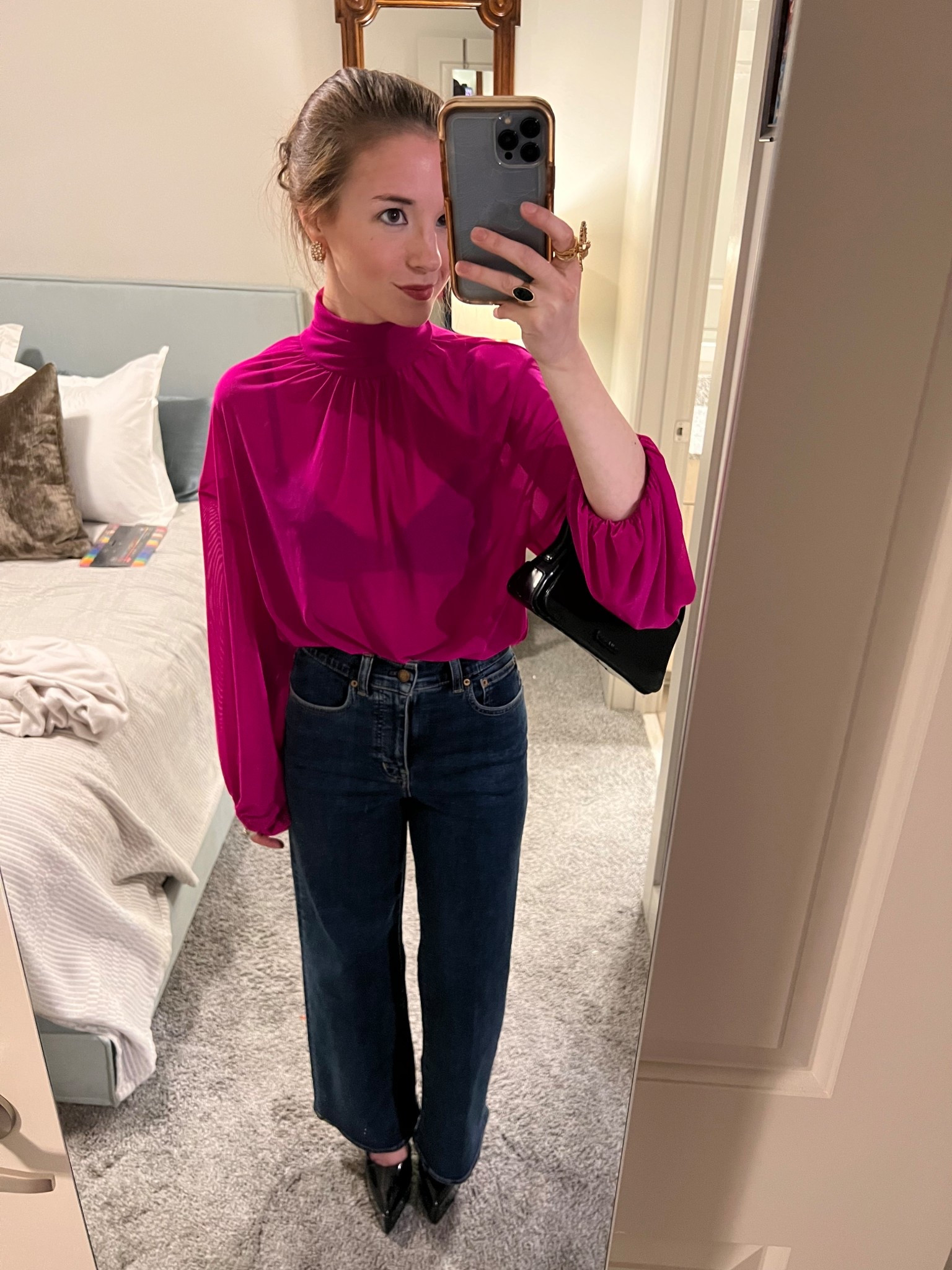 Date night!!! 

I loved bringing out this mesh top and its pop of color that it added to my outfit. 

Wearing a size 24 jean and xs top! 

#LTKPetite #LTKFindsUnder50 #LTKootd