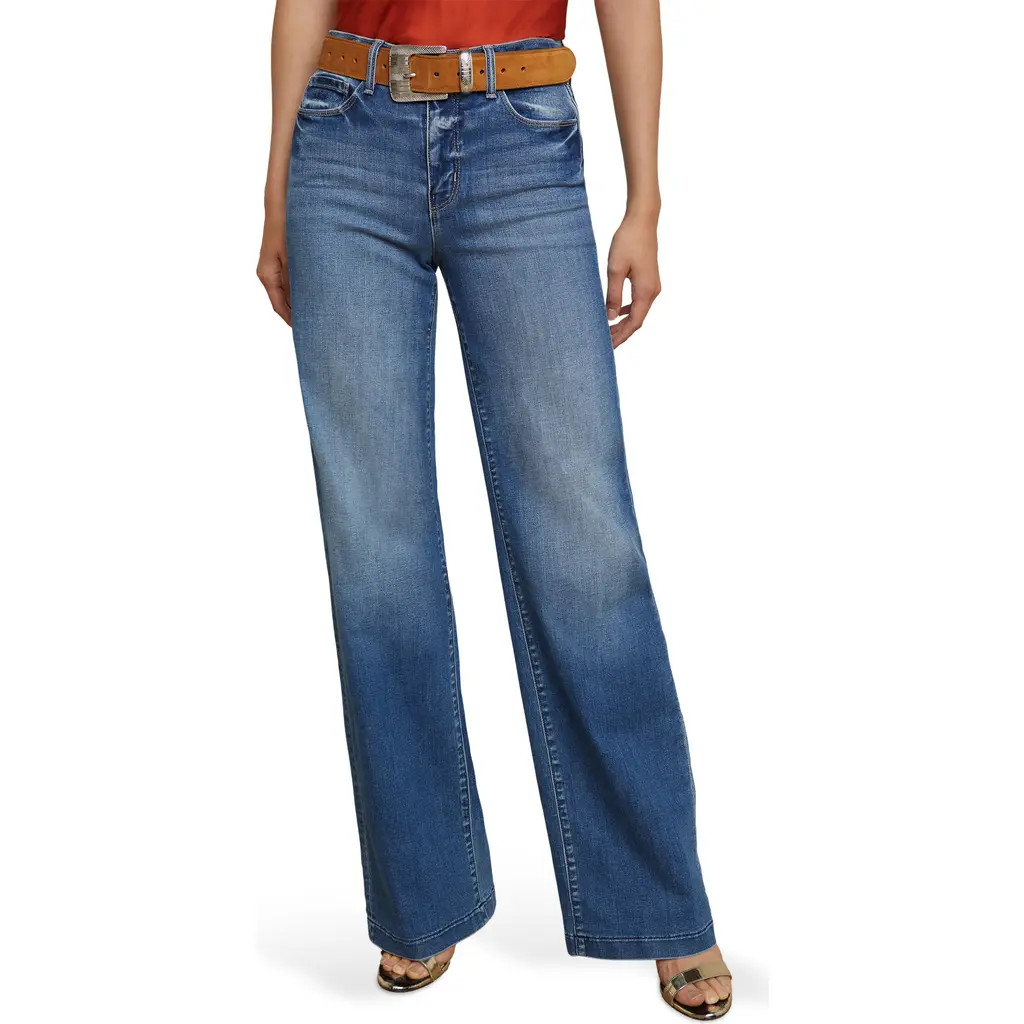 L'AGENCE Clayton High Waist Wide Leg Jeans in Hampton at Nordstrom, Size 31 | Nordstrom