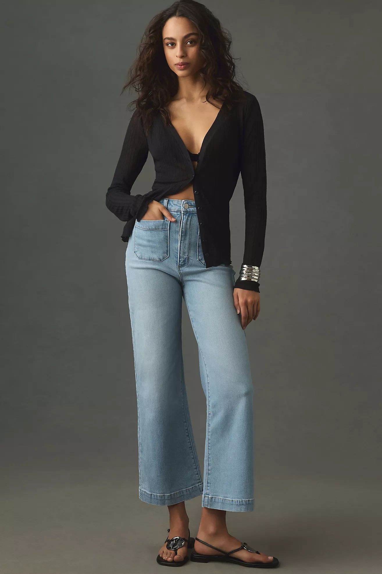 Rolla's Sailor High-Rise Crop Wide-Leg Jeans | Anthropologie (US)