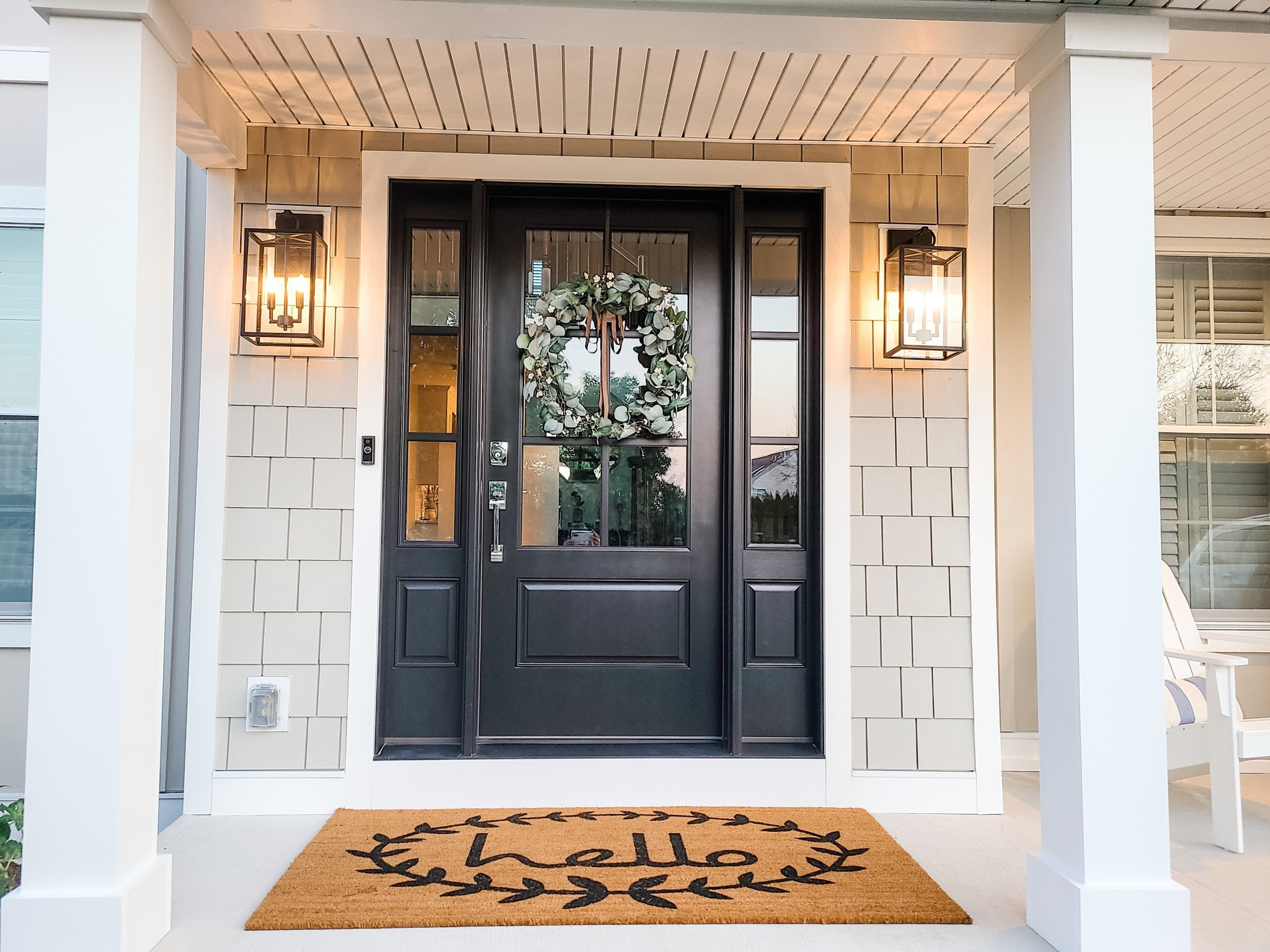 My outdoor sconces are 20% off!

Pottery Barn, coir doormat, oversized doormat, hello doormat, eucalyptus wreath, Ring doorbell, entry door handle, transitional porch, spring porch, Studio McGee

#LTKFind #LTKsalealert #LTKhome