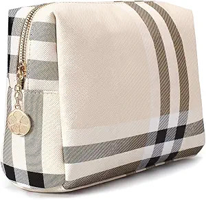 Large Makeup Bag for Purse Luxury Women Cosmetic Bags Designer Make Up Pouch for Toiletry Travel ... | Amazon (US)