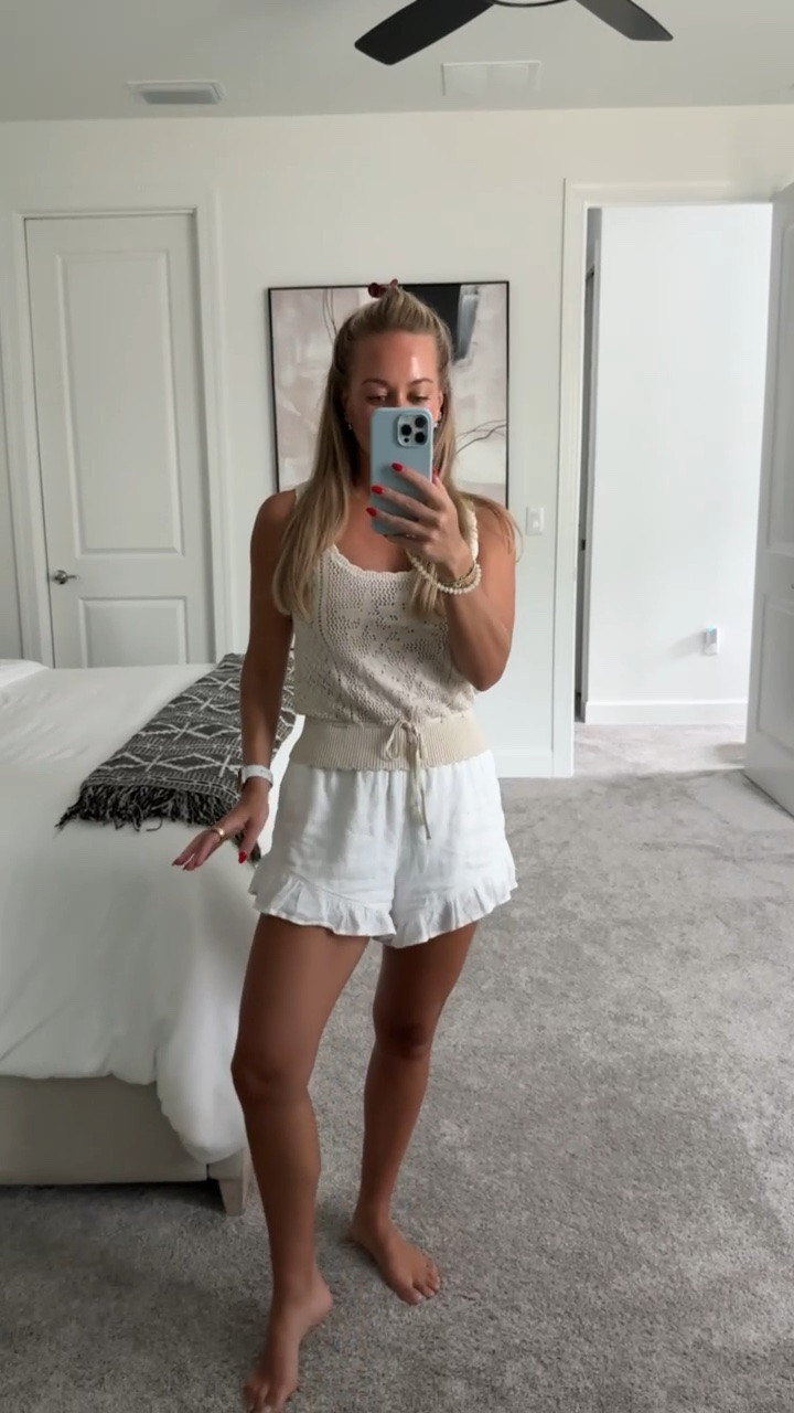 Wearing S these linen ruffle shorts and crochet top. 

Abercrombie dress sale, summer dress, linen dress, midi skirt, vacation style, resort outfit, beach dress, summer fashion, warm weather outfit, Abercrombie women, dress sale, summer wardrobe, sundress, seasonal sale

#LTKootd #LTKSeasonal