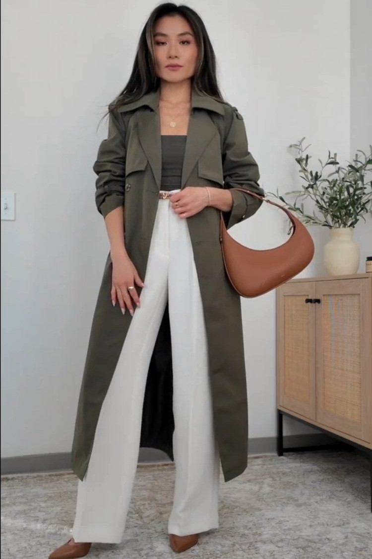 Olive & White Work Outfit Idea  
▶  my measurements: 5’2” / 100 lbs / 32B / 00 bottoms
▶  watch the full video on YouTube 

LOVE pairing olive with white - the contrast really makes the olive color pop

#LTKStyleTip #LTKSeasonal #LTKWorkwear