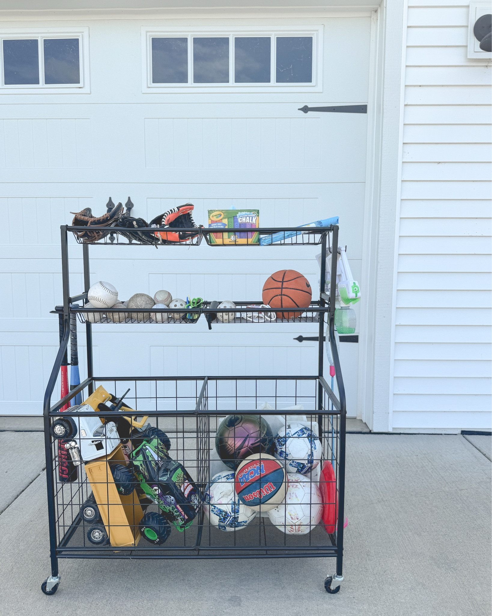This is the rolling toy organizer we use, total game changer for all the garage toy clutter!!

#LTKHome #LTKFindsUnder100