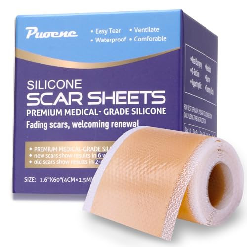 Silicone Scar Sheets & Tape for Surgical Scares, C-Section, Tummy Tuck | Keloid Bump Treatment Strips | 1.6x59 Inch (1.5M) Roll | Amazon (US)