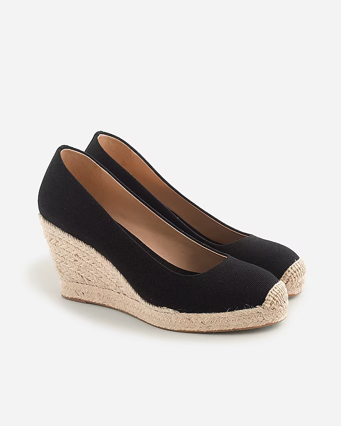 Seville espadrille wedges in canvas | J. Crew US