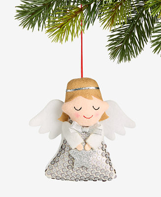 Holiday Lane Tiny Tidings Fabric Angel Ornament, Macy's Exclusive  - Macy's | Macy's