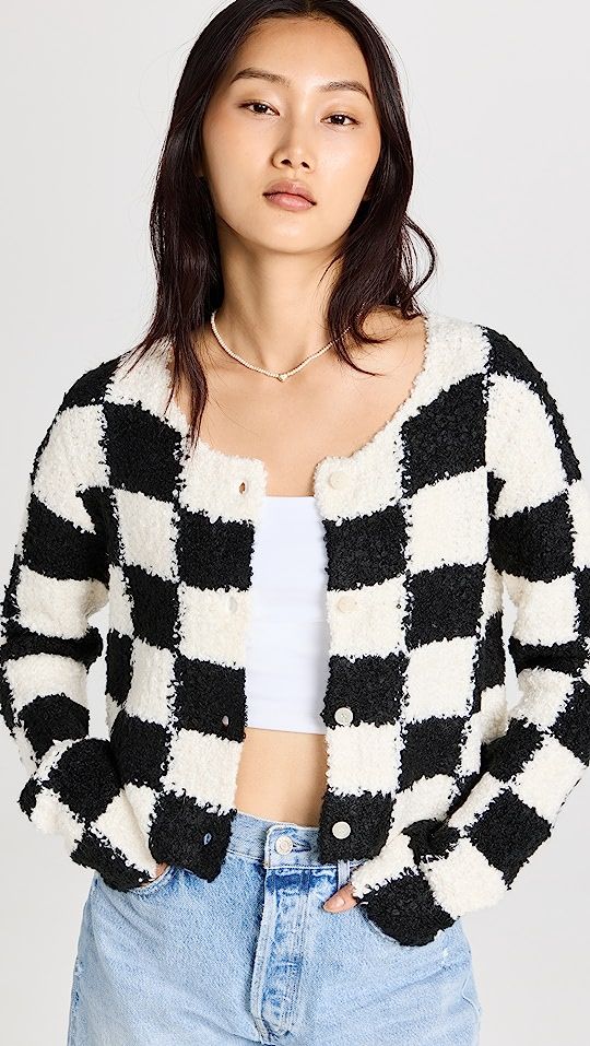 Moon River Check Sweater | SHOPBOP | Shopbop