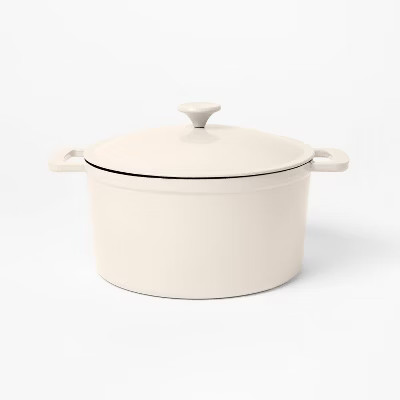 7.5qt Enamel Dutch Oven Cream - Figmint™ | Target