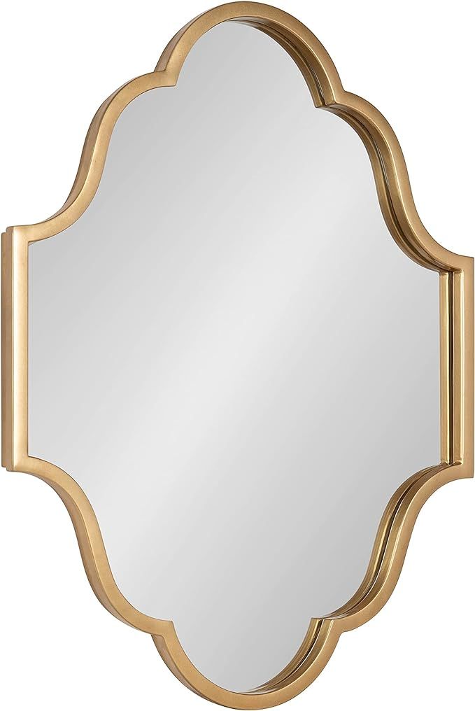 Kate and Laurel Rowla Modern Scalloped Wall Mirror, 18 x 24, Gold, Glam Decorative Mirror with Un... | Amazon (US)