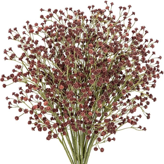 10 Pack Baby's Breath Artificial Flowers Bulk 3 Branches Faux Baby Breath Plastic Flowers Fake Gy... | Amazon (US)