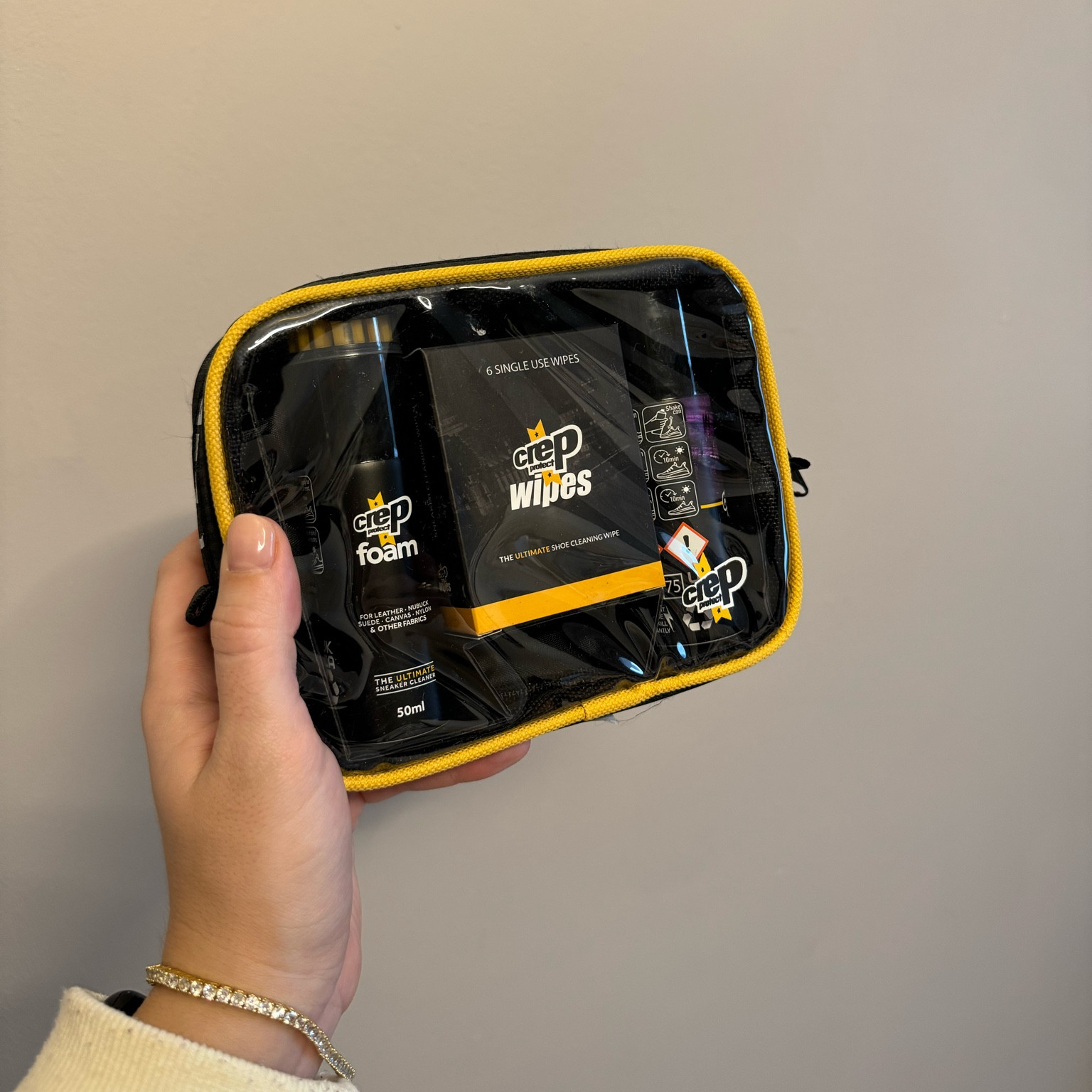 Protect your new trainers! Also a great gift idea for the sneaker lover in your life 👟 protect from rain and stains, travel size individually wrapped wipes and a foam brush for cleaning!

#LTKgiftguide #LTKuk #LTKshoes