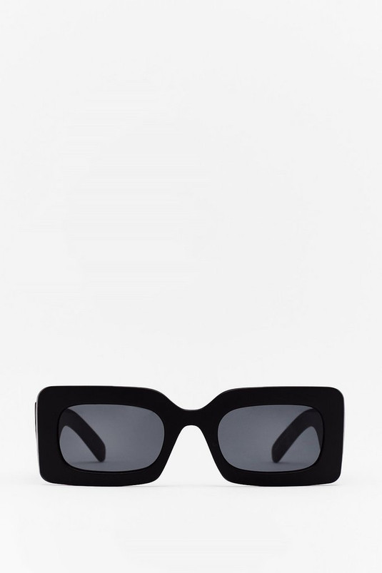 Thick Rim Rectangular Sunglasses | Nasty Gal (US)