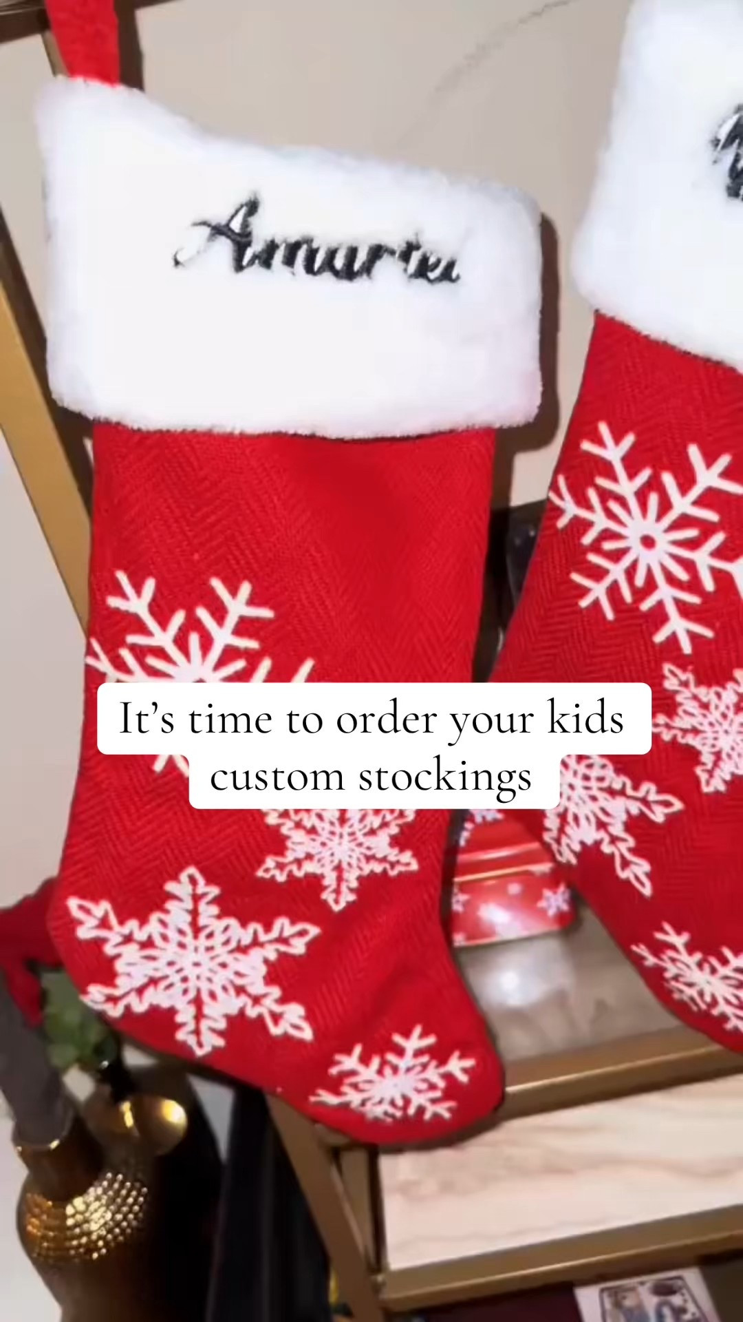 My kids custom Christmas stockings is one of my favorite decor pieces to hang. I feel so much like a mom hanging them up 😭. They are just perfect. 

#LTKKids #LTKHoliday
