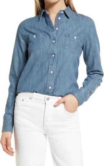 Cotton Chambray Button-Up Shirt | Nordstrom