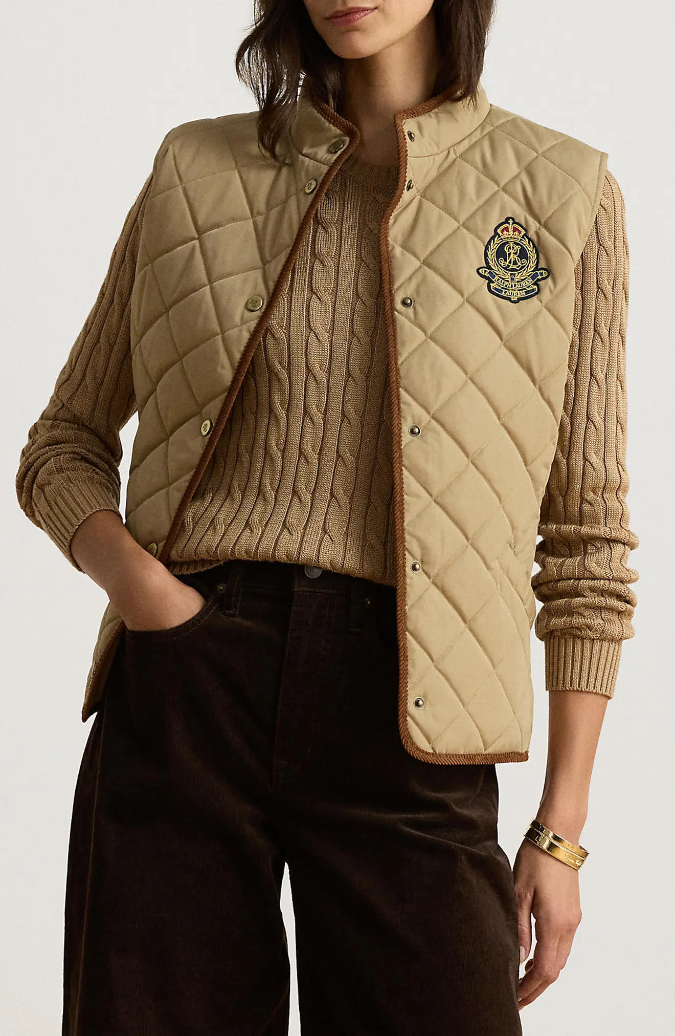 Logo Crest Quilted Vest (Women) | Nordstrom | Nordstrom