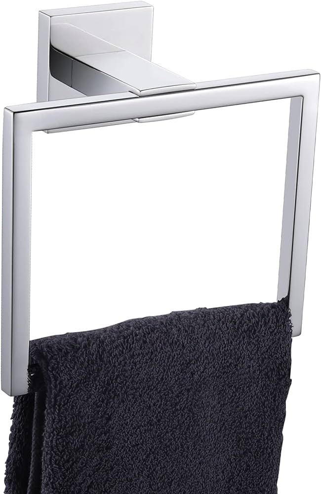 KOKOSIRI Bathroom Towel Holder Bath Towel Ring Towel Hanger Towel Rack Wall Mounted Stainless Ste... | Amazon (US)