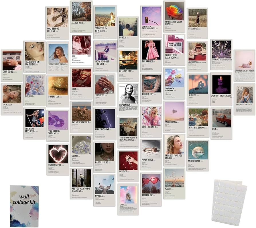 AIPUDE Taylor Aesthetic Poster, Swift Album Cover Inspired Wall Collage Kit, Taylor Room Decor Mu... | Amazon (US)