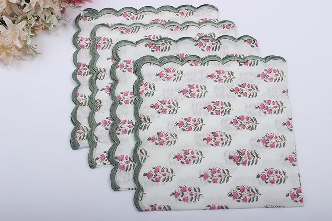 Embroidery Napkins Kitchen Towels Table Decor Table Linen Cotton Napkins Cloth Napkins Set of 4-2... | Amazon (US)