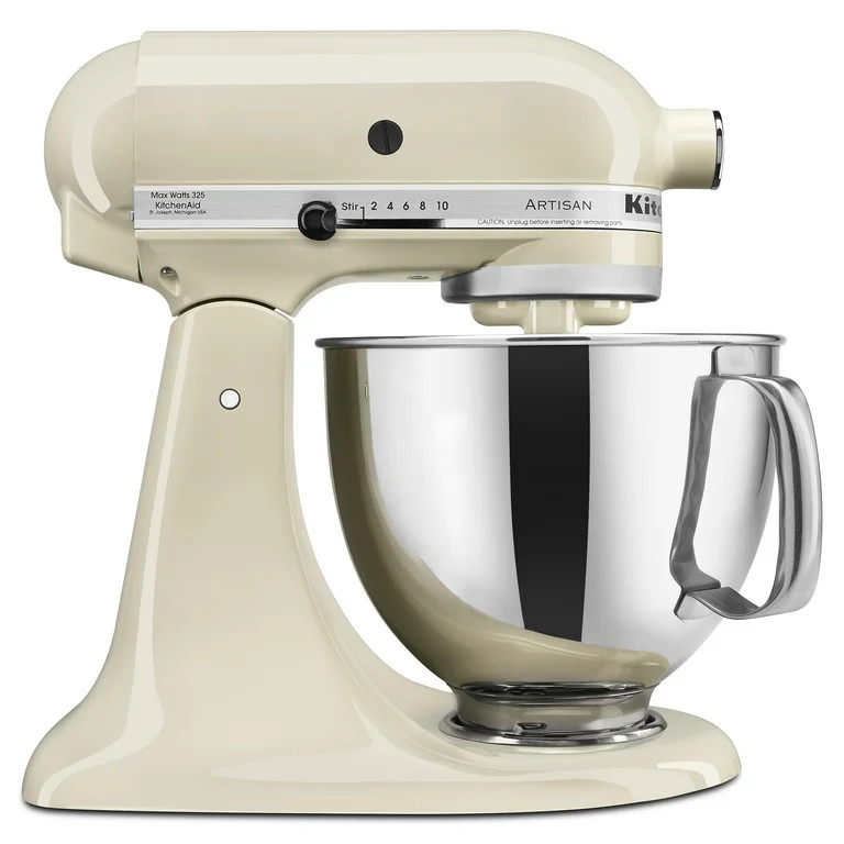 KitchenAid Artisan Series 5-Quart Tilt-Head Stand Mixer, Almond Cream with Flat Beater, Dough Hoo... | Walmart (US)