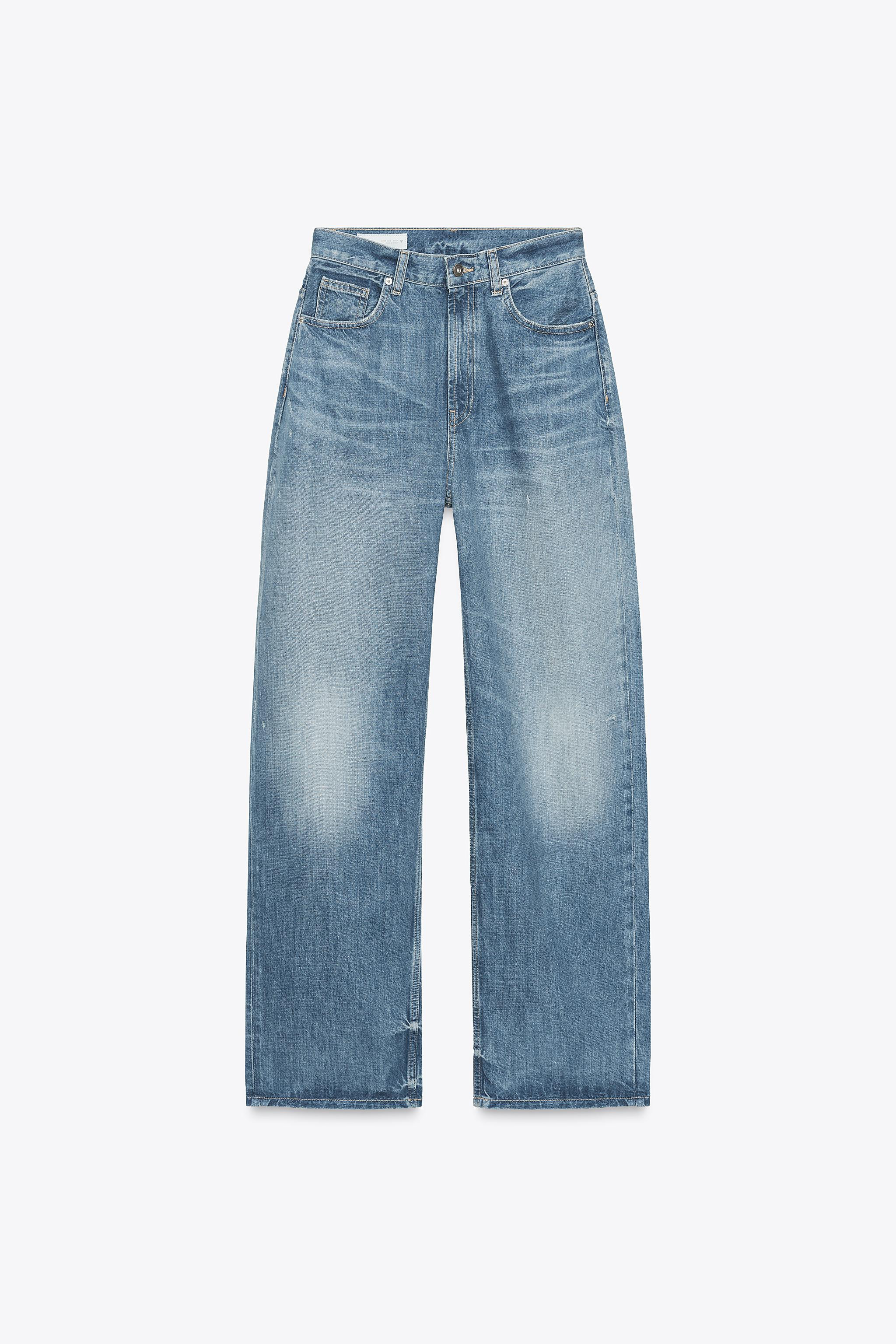 TRF HIGH RISE STRAIGHT WIDE LEG JEANS | Zara Canada