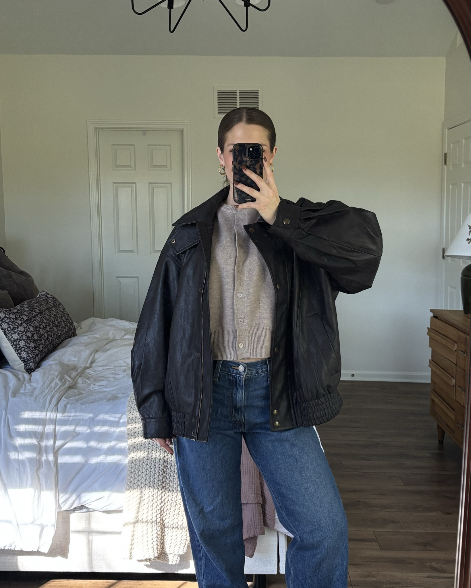 Leather jacket of my dreams 🐻🤎

#LTKgrwm #LTKmomlife #LTKootd