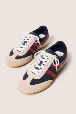 GOLA Women's Sprinter Sneakers, Size 10, Navy/OffWhite/Red/Burg Blue | Evereve