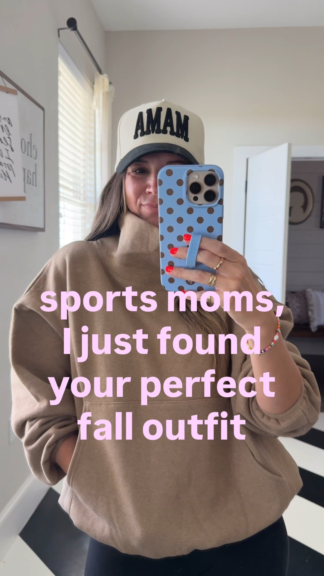 sports mom! The perfect fall outfit for sports, football games! 
mock neck sweatshirt: xs it is SO soft inside! Worth every penny! 
Code Michelle15 on mama hat!
Code everydaysmitten on @Loopy Cases

#LTKmomlife #LTKootd #LTKOver40