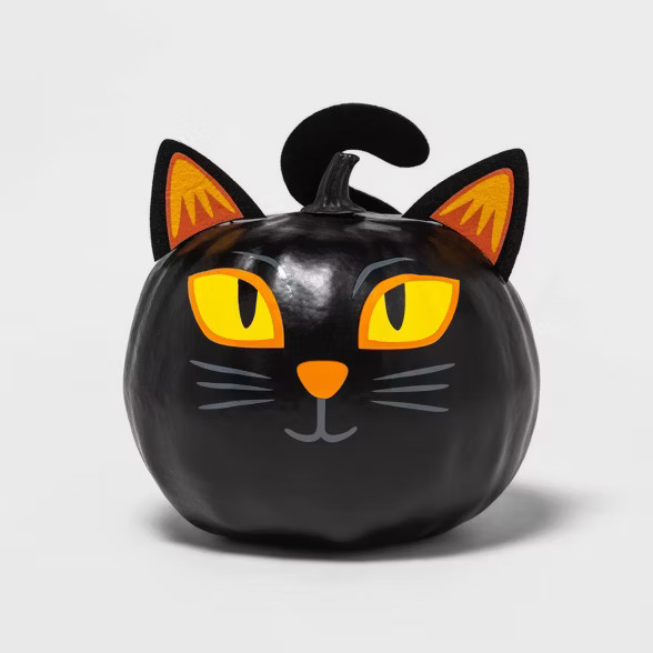 Painted Pumpkin Cat Character Halloween Decorative Sculpture - Hyde & EEK! Boutique™ | Target