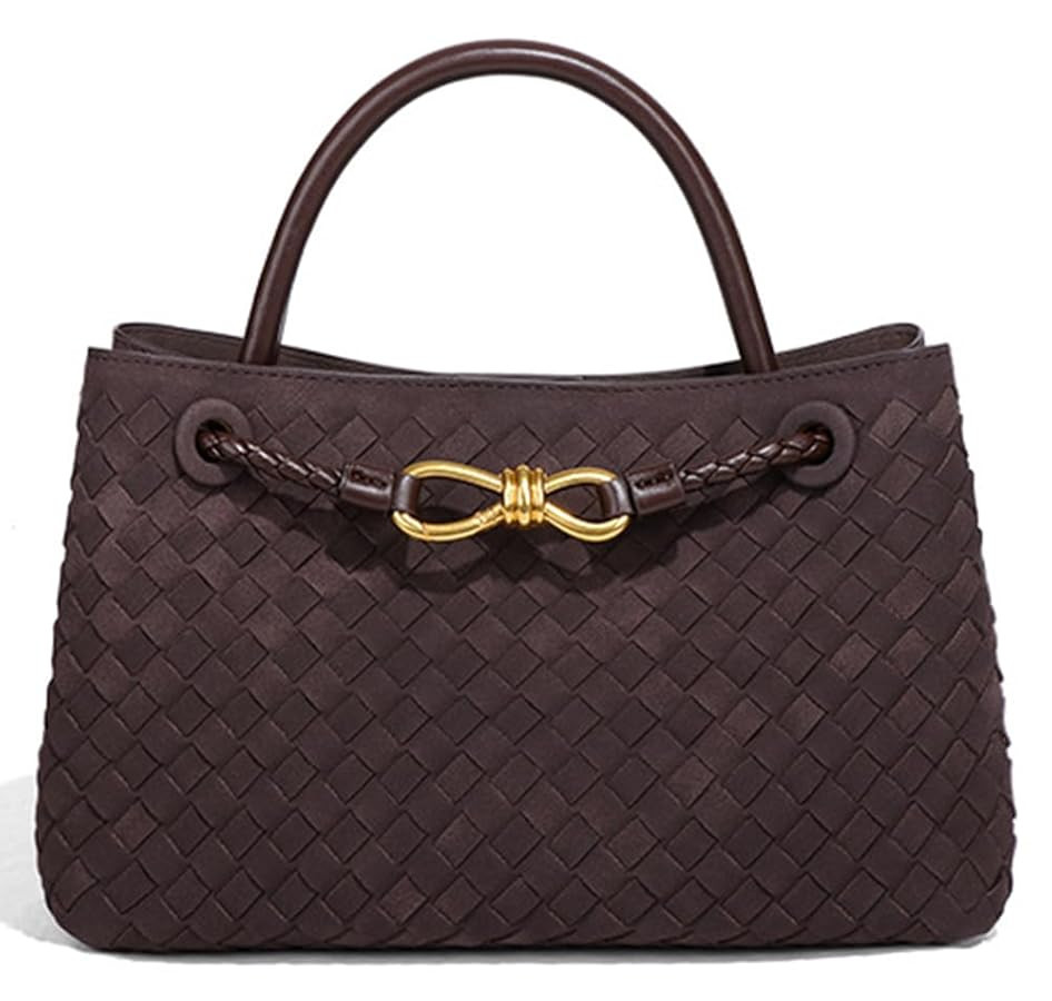 Suede Woven Tote Bag for Women Retro Woven Bag Handbag Bow Shoulder Satchel Suede Crossbody Purse... | Amazon (US)