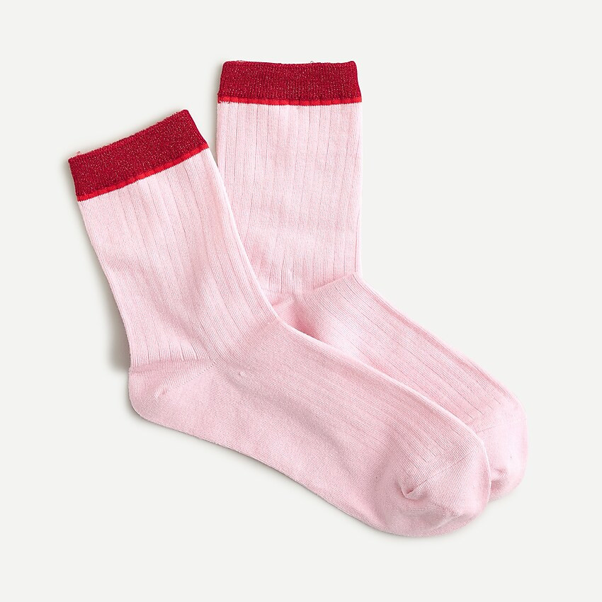 Boot socks in shimmer colorblock | J. Crew US