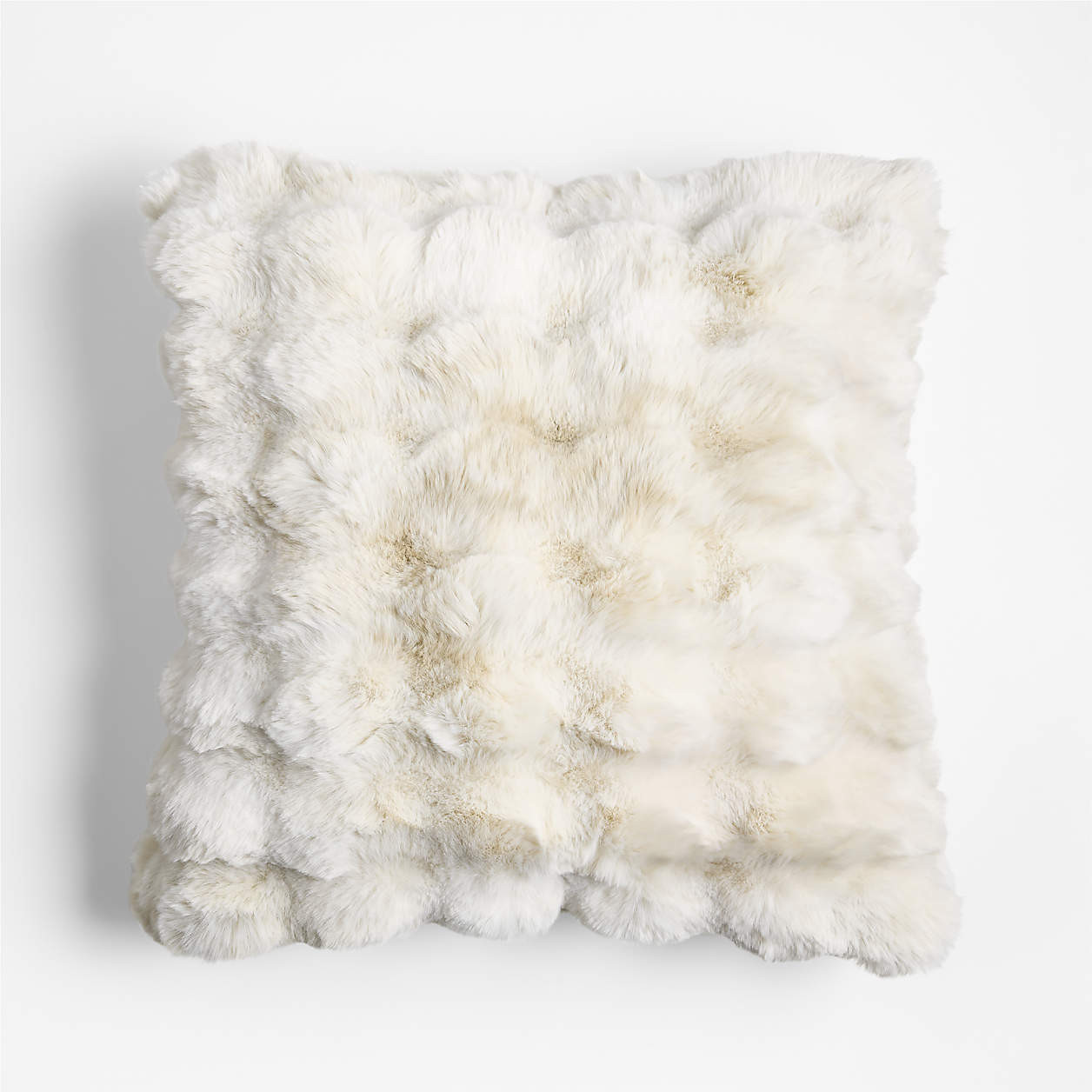 Textured Faux Fur Sierra Tan 20"x20" Throw Pillow Cover + Reviews | Crate & Barrel | Crate & Barrel
