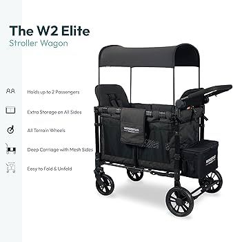 WONDERFOLD W2 Elite Double Stroller Wagon Featuring 2 High Face-to-Face Seats with 5-Point Harnes... | Amazon (US)