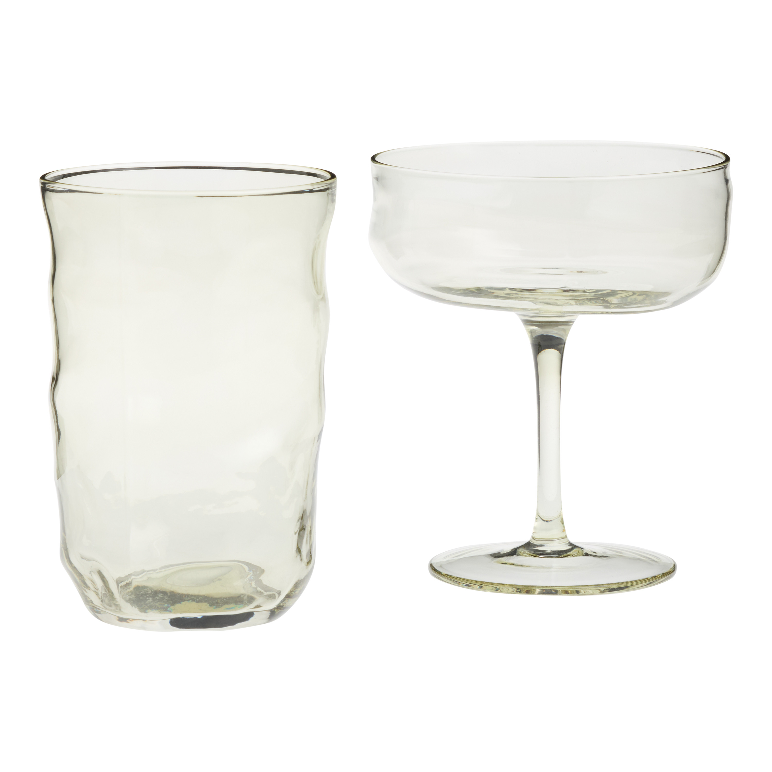 Rhea Light Green Organic Bar Glass | World Market