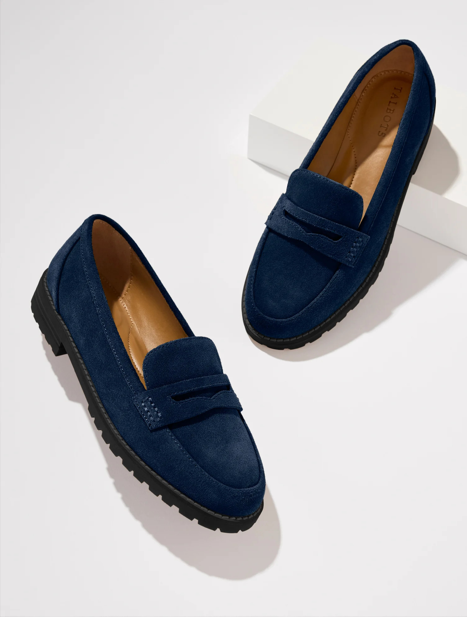 Cassidy Suede Loafers - Black - 6 1/2 M Talbots | Talbots