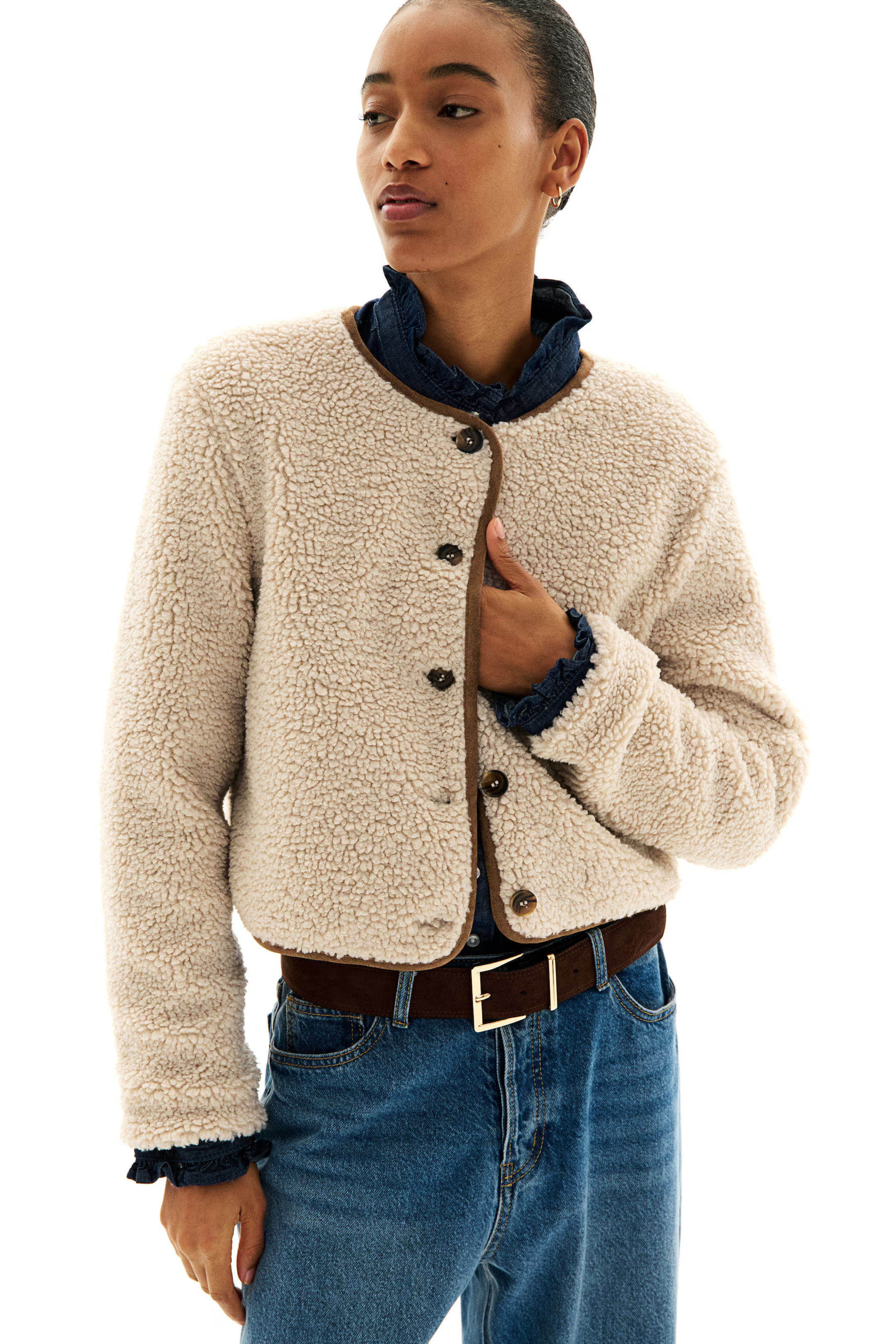 Cardigan aus Teddyfleece | H&M (DE, AT, CH, NL, FI)