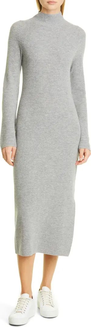 Ribbed Long Sleeve Wool & Cashmere Sweater Dress | Nordstrom