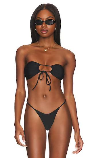 The Luana Top in Black | swim womens swimsuits womens swimwear swim wear swim suits | Revolve Clothing (Global)